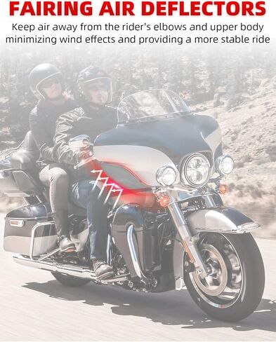 Amazicha Black Fairing Air Deflectors Side Wings Windshield Side Cover Shield Compatible for Harley Davidson Street Glide Electra Glide Tri Glide 1996-2013 in Kuwait