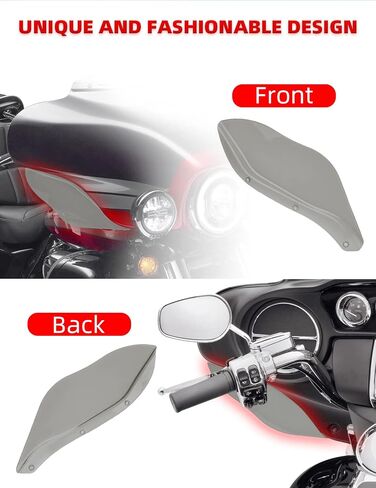 Amazicha Black Fairing Air Deflectors Side Wings Windshield Side Cover Shield Compatible for Harley Davidson Street Glide Electra Glide Tri Glide 1996-2013 in Kuwait