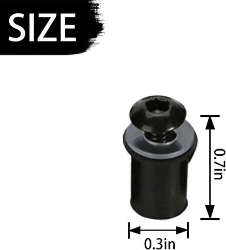 10PCS Motorcycle Windshield Bolts Screws Kit, Aluminum Alloy Motorbike Windscreen Body Mounting Bolts Nuts, Compatible with Motorcycle Cowls Well Nuts Fairing Fasteners Screw (Black) in Saudi Arabia