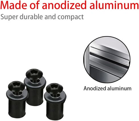10PCS Motorcycle Windshield Bolts Screws Kit, Aluminum Alloy Motorbike Windscreen Body Mounting Bolts Nuts, Compatible with Motorcycle Cowls Well Nuts Fairing Fasteners Screw (Black) in Saudi Arabia