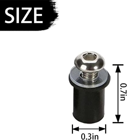 10PCS Motorcycle Windshield Bolts Screws Kit, Aluminum Alloy Motorbike Windscreen Body Mounting Bolts Nuts, Compatible with Motorcycle Cowls Well Nuts Fairing Fasteners Screw (Black) in Saudi Arabia