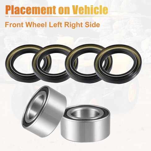Motoforti 1 Set ATV UTV Front Wheel Bearing with Seals for Honda Foreman Rubicon 500 650 680 TRX500FA 91051-HA7-651 in Saudi Arabia