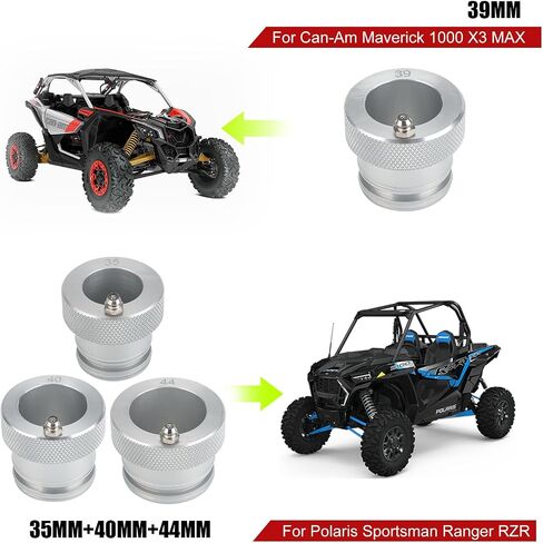 4 قطع أدوات تشحيم تحمل العجلات المتوافقة مع Ranger 800 900 XP1000 ومعظم محامل UTV ATV Polaris Can-Am Maverick X3 مع البعد الداخلي 35 مم + 39 مم + 40 مم + 44 مم in Saudi Arabia