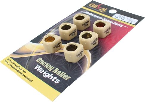 Glixal 16x13mm منزلقات مضلعة عالية الأداء، أوزان أسطوانة السباق المنزلقة 139QMB GY6 50cc - 100cc سكوتر الدراجة ATV (6 جرام) in Kuwait