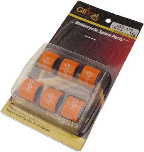 Glixal ATKS-04019 18x14mm High Performance Racing Variator Roller Weights Set 152QMI 157QMJ GY6 125cc 150cc Scooter Moped ATV Go-Kart (11 gram) in Saudi Arabia