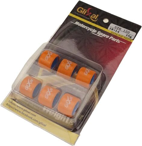 Glixal ATKS-04019 18x14mm High Performance Racing Variator Roller Weights Set 152QMI 157QMJ GY6 125cc 150cc Scooter Moped ATV Go-Kart (11 gram) in Saudi Arabia