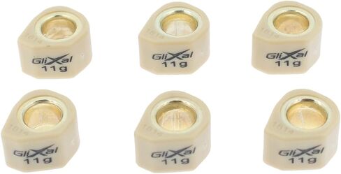 Glixal 18x14mm منزلقات مضلعة عالية الأداء، أوزان أسطوانة السباق المنزلقة 152QMI 157QMJ GY6 125cc 150cc سكوتر الدراجة ATV (11 جرام) in Kuwait