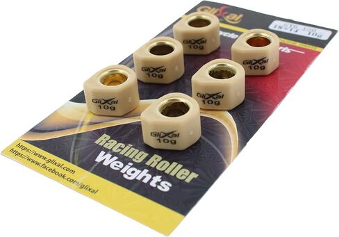 Glixal 18x14mm منزلقات مضلعة عالية الأداء، أوزان أسطوانة السباق المنزلقة 152QMI 157QMJ GY6 125cc 150cc سكوتر الدراجة ATV (11 جرام) in Kuwait