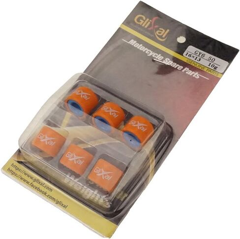 Glixal ATKS-04011 16X13mm مجموعة أوزان الأسطوانة المتغيرة للسباق عالية الأداء 139QMB GY6 50cc - 100cc سكوتر الدراجة ATV (6 جرام) in Kuwait