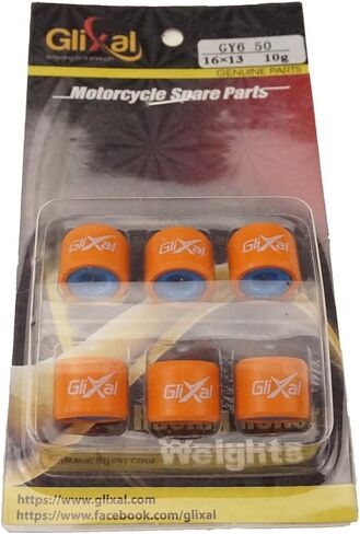 Glixal ATKS-04011 16X13mm مجموعة أوزان الأسطوانة المتغيرة للسباق عالية الأداء 139QMB GY6 50cc - 100cc سكوتر الدراجة ATV (6 جرام) in Kuwait