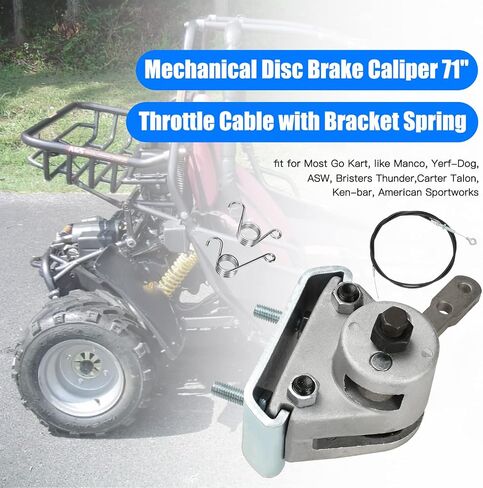 YOXUFA Go Kart Mechanical Brake Caliper Bracket Kit with 71" Go Kart Throttle Cable for Manco 9598 9597 Yerf-Dog ASW American Sportworks Airheart Thunder Predator 212cc 196cc 6.5hp Go Kart Cart Parts in Saudi Arabia