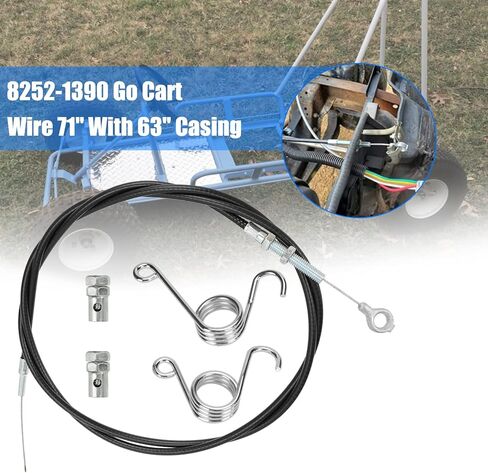 YOXUFA Go Kart Mechanical Brake Caliper Bracket Kit with 71" Go Kart Throttle Cable for Manco 9598 9597 Yerf-Dog ASW American Sportworks Airheart Thunder Predator 212cc 196cc 6.5hp Go Kart Cart Parts in Saudi Arabia