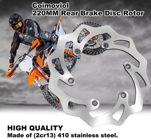 قرص فرامل خلفي Coimoviol 220 مم متوافق مع KTM 125 250 350 450 500 1994-2022، Husqvarna 125-501 FE/TE/FC/TC/TX/FX، Husaberg 125-570 TE، قرص فرامل دراجة نارية 8.6 بوصة in Kuwait