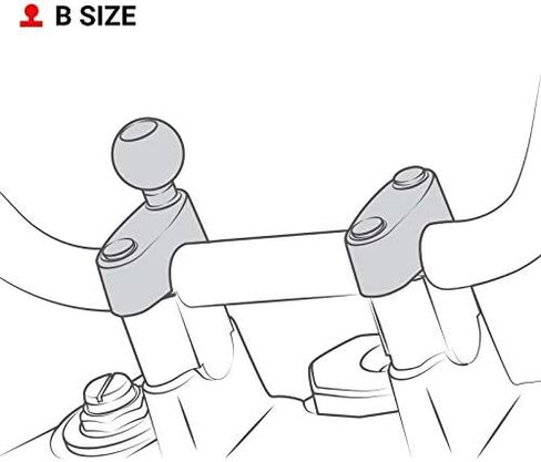RAM Mounts RAM-B-367U Motorcycle Handlebar Clamp Base with M8 Bolts with B Size 1" Ball in Saudi Arabia