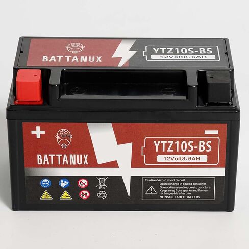 بطارية Battanux YTX9-BS وبطارية دراجة نارية، مختومة SLA/AGM 12V8Ah ATV/UTV/Snowmoble/دراجة نارية صيانة بطارية مجانية ولا توجد أدوات للتركيب والتكنولوجيا المتقدمة والبيئة in Kuwait