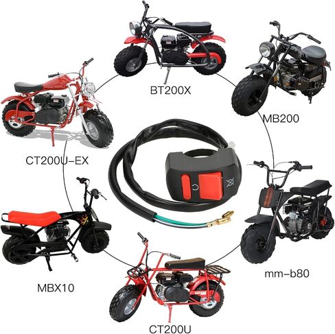 YOXUFA Mini Bike Kill Switch 7/8 On Off Dirt Bike Kill Switch for Predator 212cc 196cc 97cc Coleman CT100U CT200U BT200X Baja Warrior MB200 DB30 Motovox CRF50 XR50 TaoTao Coolster Apollo Motorcycle in Saudi Arabia