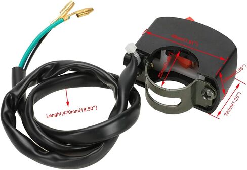 YOXUFA Mini Bike Kill Switch 7/8 On Off Dirt Bike Kill Switch for Predator 212cc 196cc 97cc Coleman CT100U CT200U BT200X Baja Warrior MB200 DB30 Motovox CRF50 XR50 TaoTao Coolster Apollo Motorcycle in Saudi Arabia