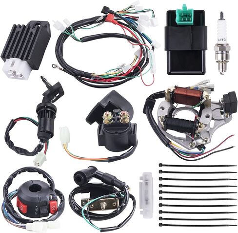 كامل الأسلاك الكهربائية تسخير الملف الثابت CDI الملف اللولبي التتابع متوافق مع 4 السكتة الدماغية ATV KLX 50cc 70cc 110cc 125cc-atv الدراجة الصينية 4 ويلر الذهاب أجزاء الكارت بواسطة OTOHANS AUTOMOTIVE in Kuwait