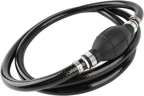 خط الوقود البحري 3/8 بوصة 6FT مع مشابك خرطوم فولاذية لمبة أولية، مجموعة تجميع خط وقود القارب العالمي 3/8 بوصة متوافقة مع خط وقود قوارب ياماها الخارجية RVs والجرارات والقوارب in Kuwait