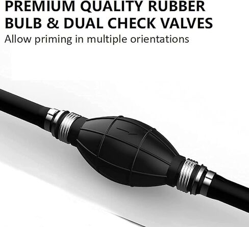 خط الوقود البحري 3/8 بوصة 6FT مع مشابك خرطوم فولاذية لمبة أولية، مجموعة تجميع خط وقود القارب العالمي 3/8 بوصة متوافقة مع خط وقود قوارب ياماها الخارجية RVs والجرارات والقوارب in Kuwait