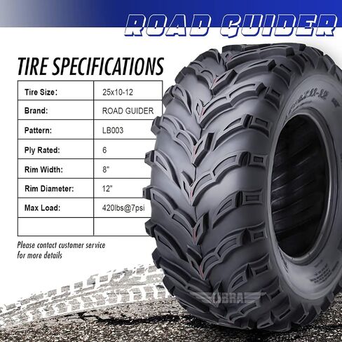 إطارات ROADGUIDER ATV/UTV 25x10-12 25x10x12 6PR- مجموعة 2-10273 in Kuwait
