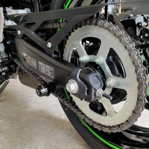 مناسب لـ KAWASAKI Ninja 650 Ninja 400 NINJA 1000 2017-2022 2023 ZX-4RR ZX6R ZX-10R ZH2 CNC للدراجات النارية Swingarm بكرة منزلق حامل مسامير (أسود) in Kuwait