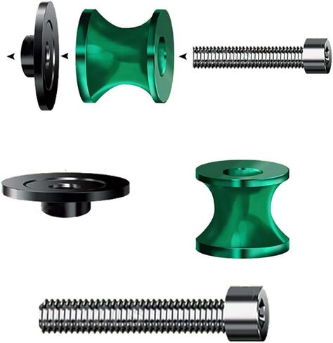 Motorcycle Swing Arm Sliders Spools 2pcs 6MM CNC Swing Arm Stand Screw for Yamaha YZF R1 R3 R6 R6S R25 R15 R125 600R (Black) in Saudi Arabia