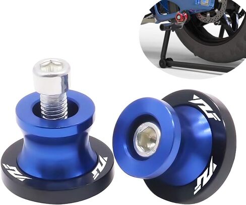 Motorcycle Swing Arm Sliders Spools 2pcs 6MM CNC Swing Arm Stand Screw for Yamaha YZF R1 R3 R6 R6S R25 R15 R125 600R (Black) in Saudi Arabia