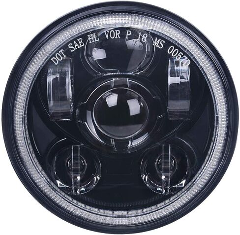 مصباح أمامي LED للدراجة النارية 5-3/4 5.75 بوصة متوافق مع Harley Davidson Sportster Dyna Low Rider Street Bob lron 883 1200 Softail Wide Glide Triple Headlamp in Saudi Arabia