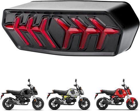 Grom Integrated Tail Light with Turn Signal Sequential Led SMD Motorcycle Taillight assembly Flowing Compatible with Honda Grom 2014-2022 2020 MSX125 SF CBR650F/R CTX700 CTX700N(Clear lens) in Saudi Arabia