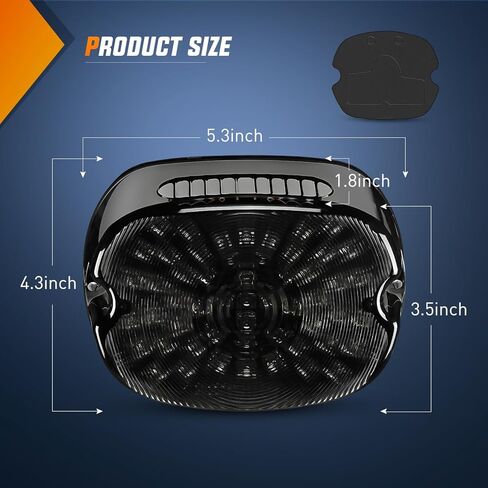 Nilight LED ضوء الذيل دراجة نارية الفرامل بدوره إشارة لوحة ترخيص القيادة الضوء الخلفي التوصيل المدخن والتشغيل لـ Harley Davidson Dyna Sportster 883 1200 Road King Glide Electra Heritage، ضمان لمدة عامين in Kuwait