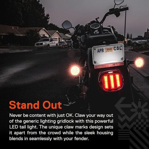 مصباح خلفي للفرامل LED من TRUE MODS لـ Harley Davidson [معتمد من DOT] [تصميم مخلب] [Plug-n-Play]، ضوء خلفي مرخص لـ Harley Sportster Dyna Fatboy Road King Glide Electra Heritage in Saudi Arabia