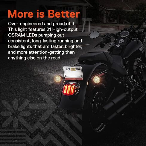 مصباح خلفي للفرامل LED من TRUE MODS لـ Harley Davidson [معتمد من DOT] [تصميم مخلب] [Plug-n-Play]، ضوء خلفي مرخص لـ Harley Sportster Dyna Fatboy Road King Glide Electra Heritage in Saudi Arabia