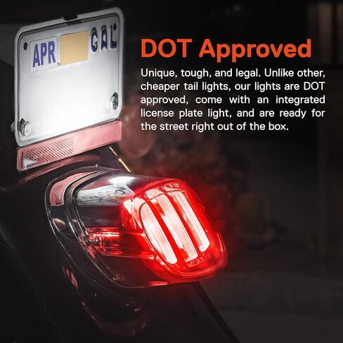 مصباح خلفي للفرامل LED من TRUE MODS لـ Harley Davidson [معتمد من DOT] [تصميم مخلب] [Plug-n-Play]، ضوء خلفي مرخص لـ Harley Sportster Dyna Fatboy Road King Glide Electra Heritage in Saudi Arabia