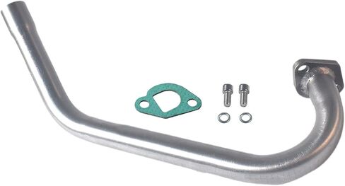 Upgrade Exhaust Pipe With Female Threaded For Coleman Powersports CT200U,CT200U-EX,BT200X,For Predator 212cc 196cc Go Kart& Mini Bike, For Honda GX160,GX200 Sliver in Kuwait