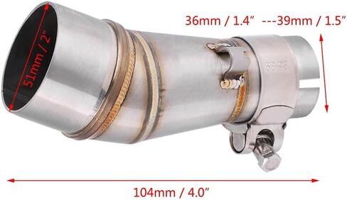 أنبوب الوصلة الأوسط المعدل لعادم الدراجة النارية من Bravedog مقاس 2 بوصة سهل الارتداء على أنبوب متوسط ​​من الفولاذ المقاوم للصدأ in Kuwait