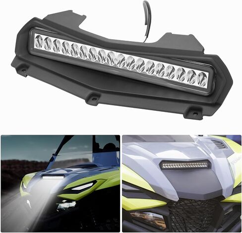 مصباح مغرفة من Kiwi Master متوافق مع Yamaha RMAX 1000 2021-2023 Wolverine RMAX2 / RMAX4 ملحقات LED ضوء مساعد أمامي أثناء النهار DRL أسود in Saudi Arabia