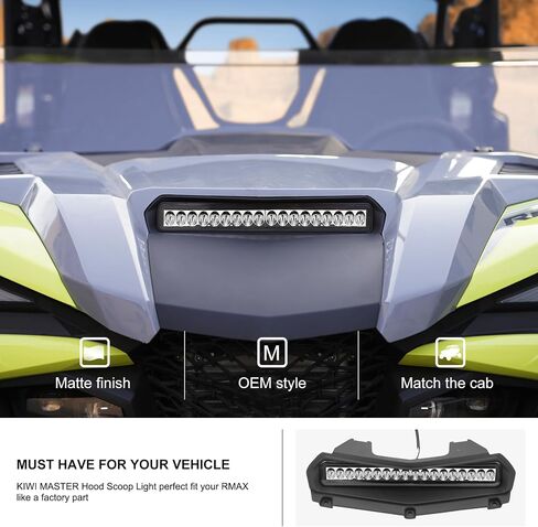 مصباح مغرفة من Kiwi Master متوافق مع Yamaha RMAX 1000 2021-2023 Wolverine RMAX2 / RMAX4 ملحقات LED ضوء مساعد أمامي أثناء النهار DRL أسود in Saudi Arabia