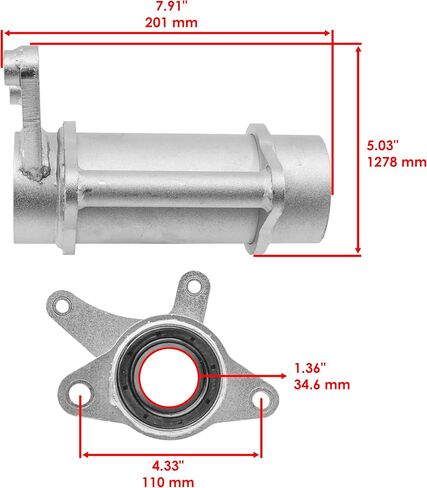 محور حامل محمل المحور الخلفي من كالتريك متوافق مع Yamaha Raptor 350 YFM350 2004-2013 | رابتور 350 SE YFM350RSE 2005-2006 | 5YT-25311-00-00 5YT253110000 in Saudi Arabia