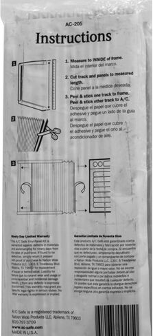 طقم استبدال اللوحة الجانبية الآمنة من الفينيل لتركيب مكيف الهواء في إطارات النوافذ حتى 21 بوصة طولًا و12 بوصة عرضًا in Kuwait