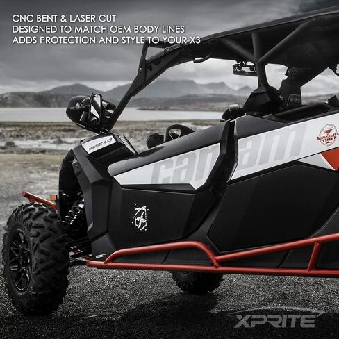 أبواب Xprite الأمامية السفلية تتضمن لوحات جانبية، ألومنيوم عالي التحمل متوافق مع بابين 2017 2018 2019 2020 2021 Can-Am Maverick X3 Turbo in Saudi Arabia