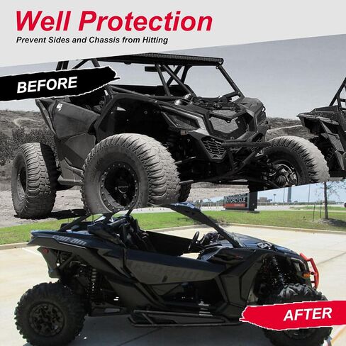 ELITEWILL X3 Rock Sliders Nerf Bars Kit OEM Style 2-Doors Tree Kickers متوافق مع Can Am Maverick X3 / Turbo/R 2017-2022 يستبدل OEM #715003438 وOEM #715002963 - أسود غير لامع in Saudi Arabia