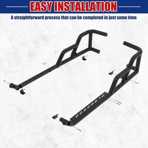ELITEWILL Ranger XP1000 Rock Sliders Side Nerf Bars 2 Doors Rock Guards w/Step Fit for 2018-2023 Polaris Ranger XP 1000/2020-2023 Polaris Ranger 1000/1000 EPS/ 1000 Premium Replace OEM #2882530 in Kuwait