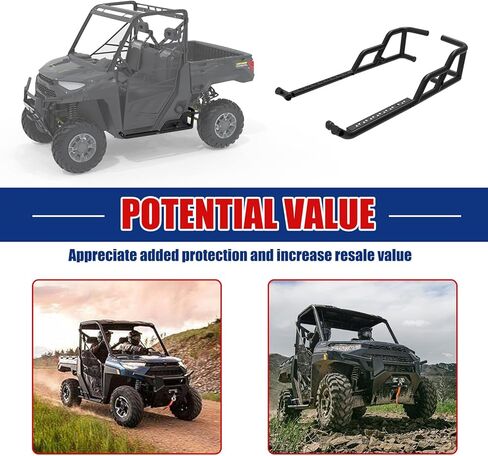 ELITEWILL Ranger XP1000 Rock Sliders Side Nerf Bars 2 Doors Rock Guards w/Step Fit for 2018-2023 Polaris Ranger XP 1000/2020-2023 Polaris Ranger 1000/1000 EPS/ 1000 Premium Replace OEM #2882530 in Kuwait