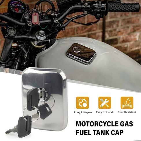 أغطية باب خزان وقود الغاز للدراجات النارية مع مفاتيح تثبيت، غطاء غاز للقفل لـ Kawasaki KZ250 KZ305 KZ440 KZ550 KZ750 KZ650 KZ1000 KZ1100 KZ1300، ZN750 ZN1100 ZN1300 in Kuwait