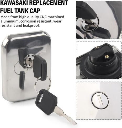 أغطية باب خزان وقود الغاز للدراجات النارية مع مفاتيح تثبيت، غطاء غاز للقفل لـ Kawasaki KZ250 KZ305 KZ440 KZ550 KZ750 KZ650 KZ1000 KZ1100 KZ1300، ZN750 ZN1100 ZN1300 in Kuwait