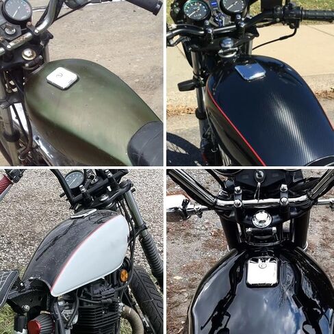 أغطية باب خزان وقود الغاز للدراجات النارية مع مفاتيح تثبيت، غطاء غاز للقفل لـ Kawasaki KZ250 KZ305 KZ440 KZ550 KZ750 KZ650 KZ1000 KZ1100 KZ1300، ZN750 ZN1100 ZN1300 in Kuwait