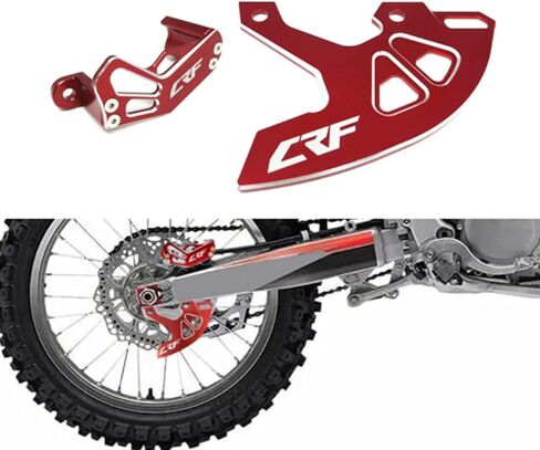 واقي قرص الفرامل الخلفي للدراجة الترابية وواقي الفرجار للدراجة الترابية متوافق مع CRF 250R 2004-2017، CRF 250X 2004-2017، CRF 450R 2002-2017، CRF 450X 2005-2017، CRF 450RX 2017 in Saudi Arabia