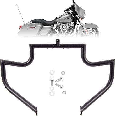 قضيب الطريق السريع لمحرك Crash Bar لدراجات Harley Davidson Touring Road Glide Road King Street Glide Electra Glide CVO وTrike موديلات 09-23 (أسود) in Saudi Arabia