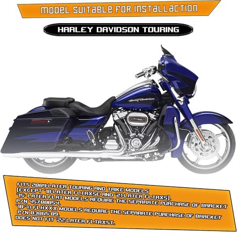 قضيب الطريق السريع لمحرك Crash Bar لدراجات Harley Davidson Touring Road Glide Road King Street Glide Electra Glide CVO وTrike موديلات 09-23 (أسود) in Saudi Arabia